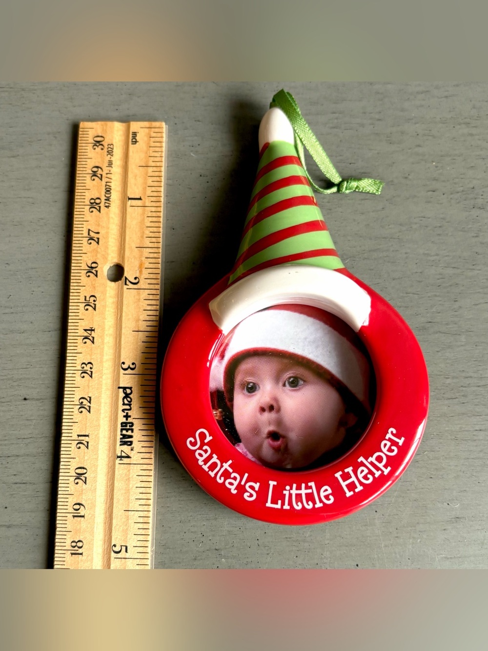 Christmas Tree Photo Ornaments Decor Set -Baby First & Santa's Little Helper - Picture 15 of 16